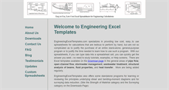 Desktop Screenshot of engineeringexceltemplates.com